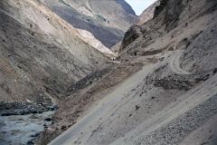 08 Road Though Braldu Gorge To Askole Slants Dangerously Towards The Roaring Braldu River.jpg